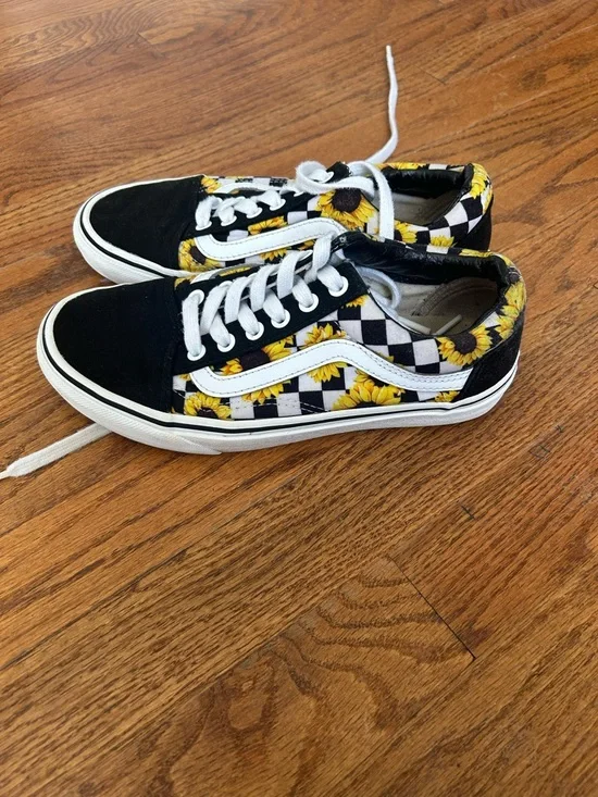 Vans sunflower old skool sneakers women’s 7 - Picture 1 of 5